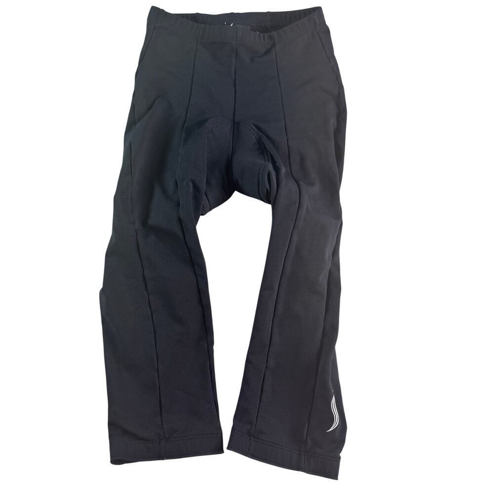 Shebeest Cycling Tights Womens Small Black Padded Bike Pants Made USA Lycra